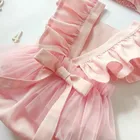 Newborn In Summer Cotton And Hemp Solid Mesh Bow Baby Climbing Clothes Fashion Hot Sale