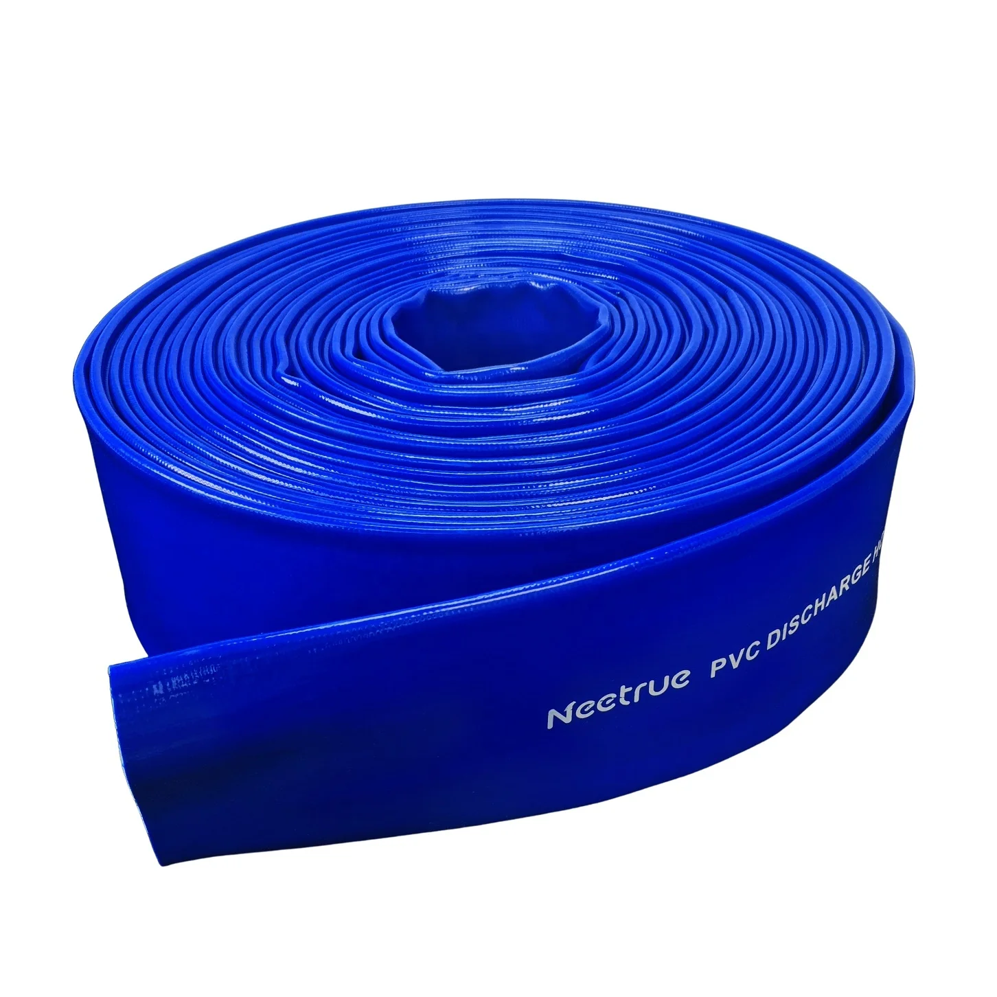 3" Layflat PVC Water Delivery Hose Discharge Pipe Lay Flat Irrigation Blue 