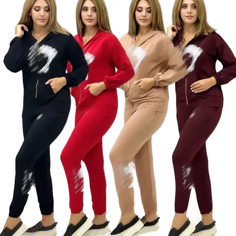 Designer womens clothing fall 2023 women clothes sweatpants and hoodie set Casual women clothes 2 piece sets