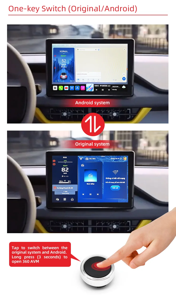 Wemaer Android + Original Dual System Decoder Intelligent 3D AVM 360 Degree Car Cameras Module for Vinfast VF3 Screen Upgrade factory