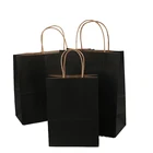 Paper Bag Small Paper Bags Wholesale Small Black Kraft Paper Bag With Logo