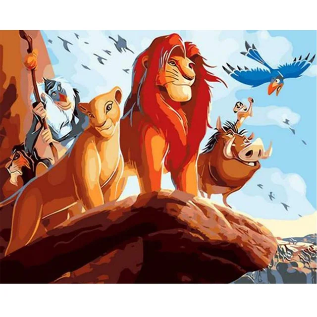 Chenistory 992616 Lion Kingdom Painting By Numbers Kit For Kids On Canvas  Modern Painting By Numbers Printing Canvas - Buy Painting By Numbers,Paint  By Numbers,Painting Product on 