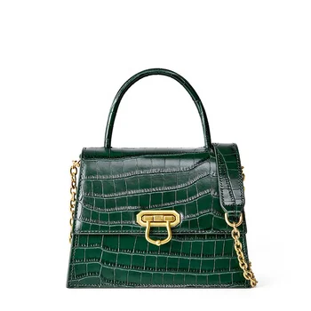 FS5449 China Guangzhou bag factory wholesale ladies hand bags crocodile handbag genuine leather handbags for women