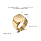 Gold Ring Ring Men Rings Fashion 2021 Punk Minimalist Stainless Steel Men Custom Logo Name Gold Ring