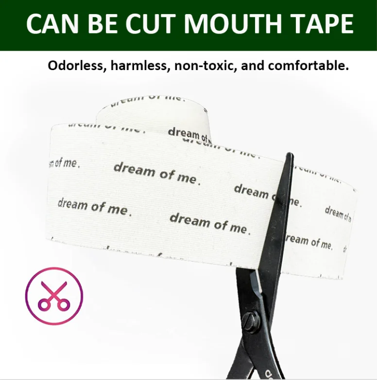 Customized Logo DIY Sleep Strips Anti-Snoring Stickers Night Sleep Lip Nose Breathing Improving Patch Mouth Correction Tape Roll factory