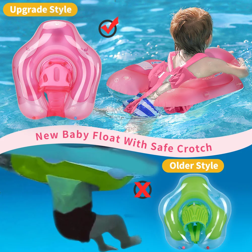 Swimbobo Inflatable Newborn Baby Swimming Floats Wholesale Summer Kids Swim Inflatable Water Float Ring With Canopy