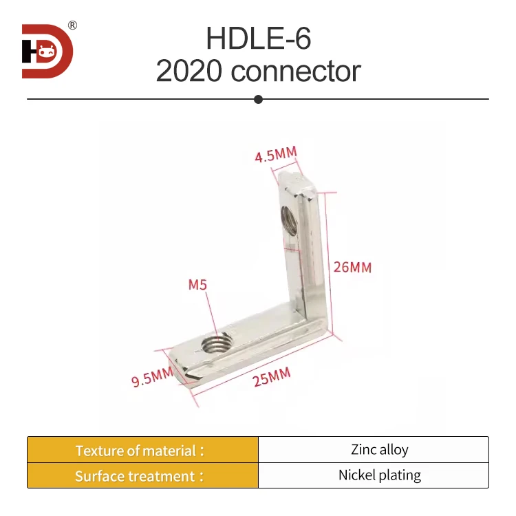 Aluminum Profile Accessories 20/30/40/45 Aluminum Profile Corner groove Built-in Corner Code Internal Connector L-shaped details