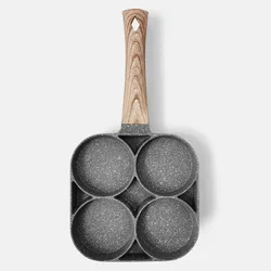 2023 Kitchen accessories Four-hole Fried Egg Pan Non-Stick Frying Pot Egg Pancake Steak Ham Pans Saucepan Frying Pan