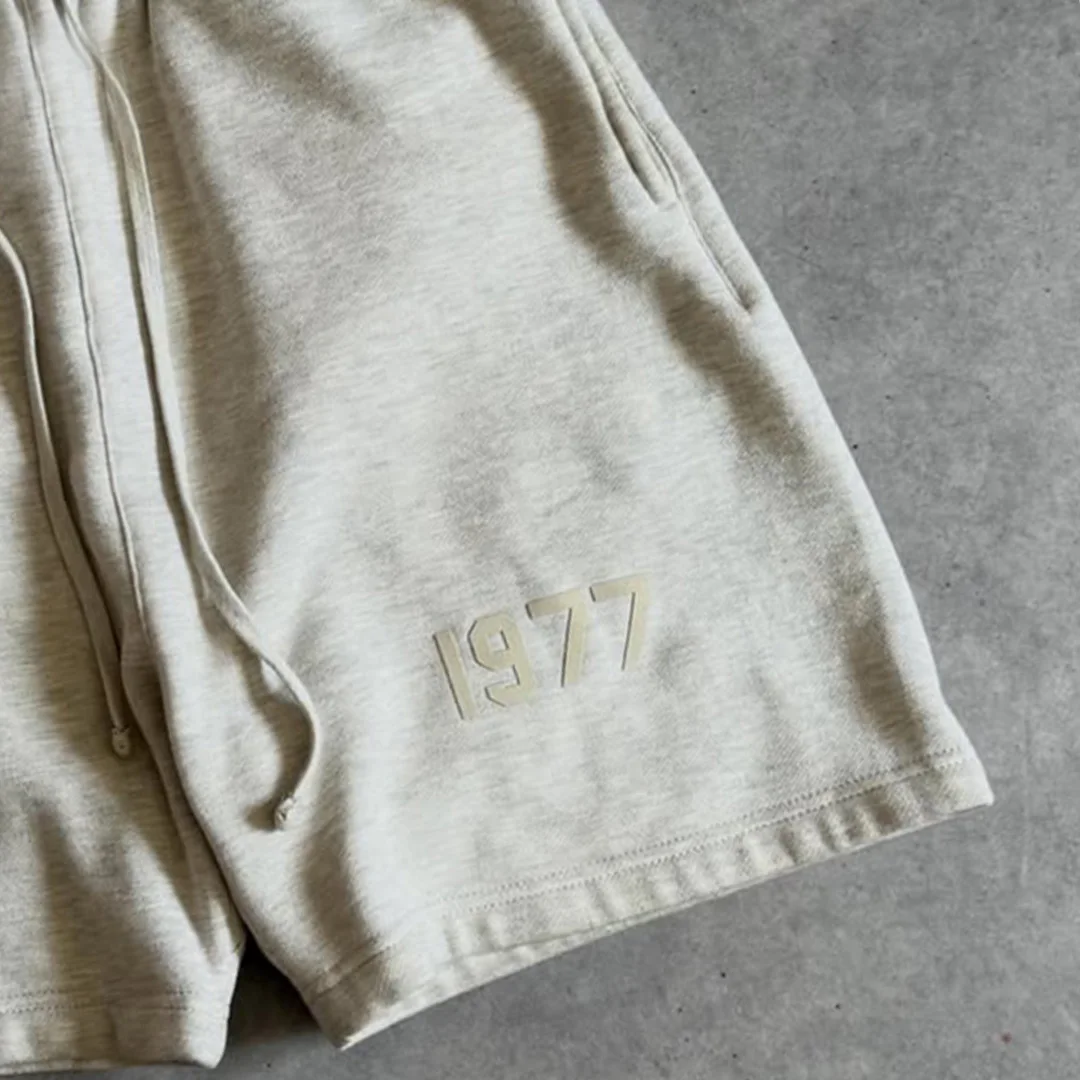 product street heavyweight cotton summer mens shorts dtg digital pattern elastic waist drawstring fitness sports shorts353-2