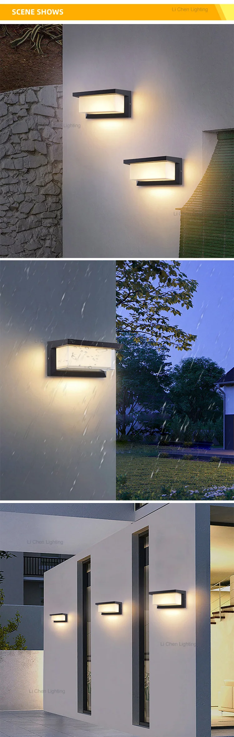 bd21 solar outdoor waterproof garden light outdoor household gate cable free light control induction solar wall lamp -4