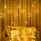 Lights Garland Backdrops Curtainled Decorative Lights Multicolor Led Indoor Waterfall Garland Lighting