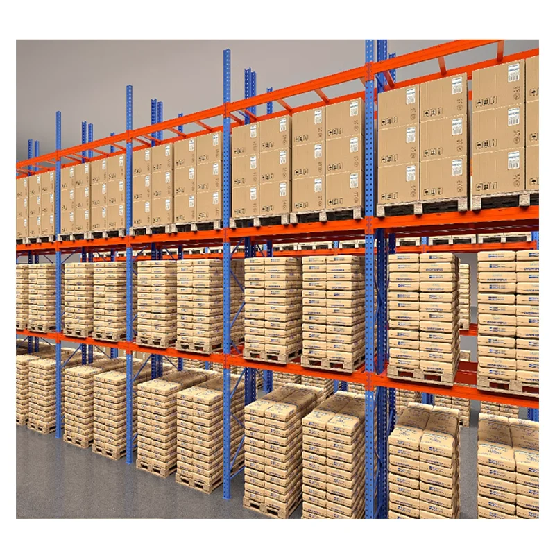 Gui chang 3000KG 3T 3 ton Triple Support Warehouse Heavy Duty Pallet 3 Layers Racks Double Load Beam Rack Vna Pallet