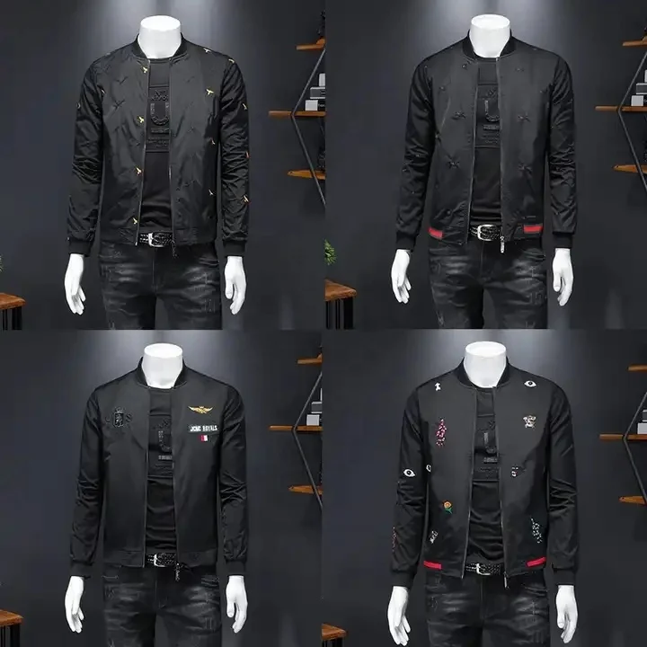SUNDAY ROSE Men's Bomber Jacket Lightweight Casual Spring Jackets Windbreaker Coat Slim Fit Active Waterproof Zip Pockets