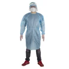 Yellow Safety White Yellow Blue Long Sleeve Disposable Isolation Suit Disposable Safety Clothing