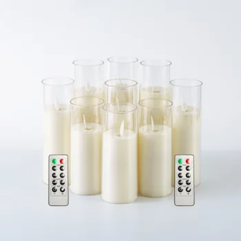 Flameless Candles led candle set, Indoor Candles with 9 PCS for the set,battery candles led flameless Flickering Candles