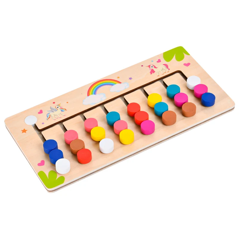 Mu Kids Montessori Learning Slide Puzzle Wooden Montessori ...