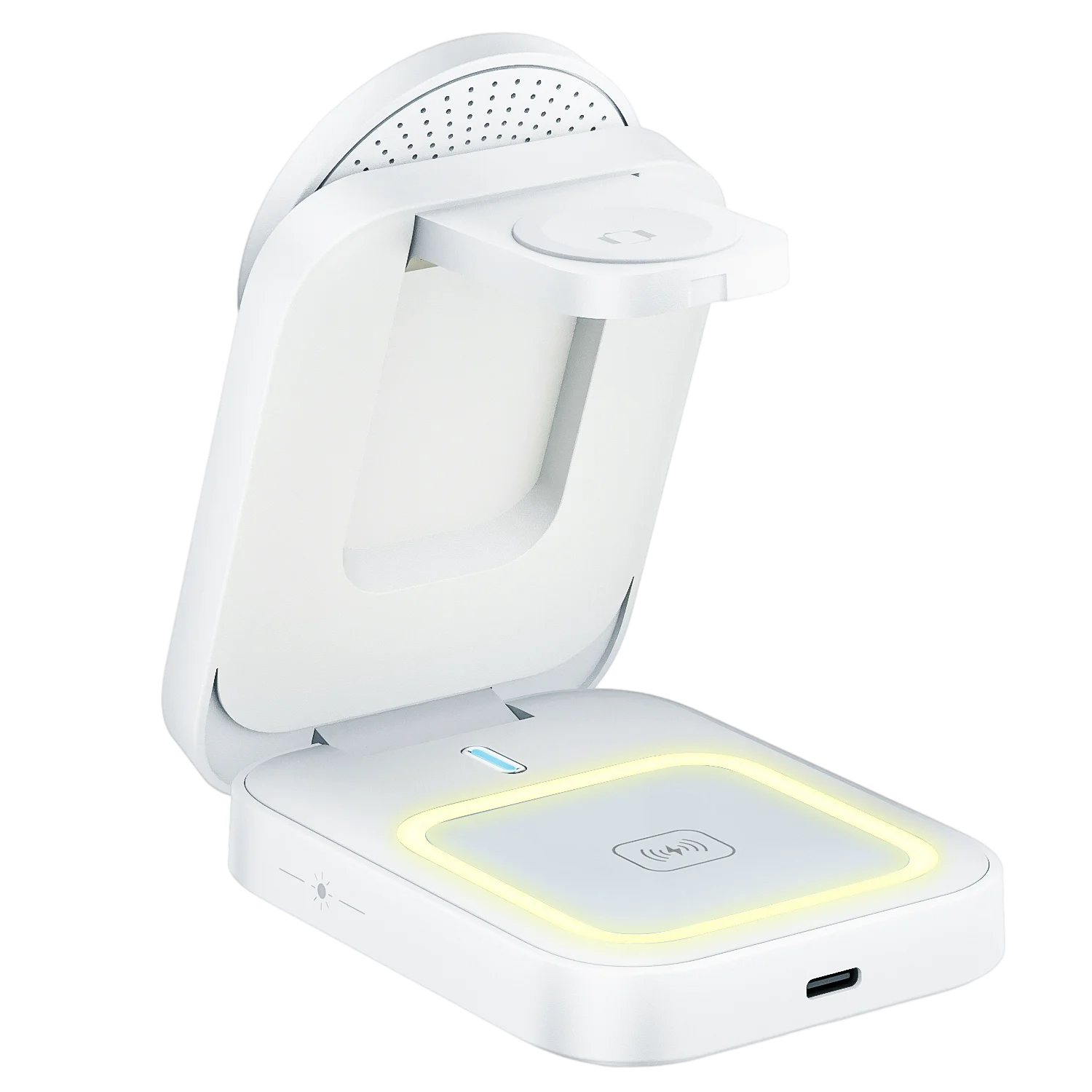 3 in 1 Foldable Charger 15W Wireless Charging Station for iPhone Watch AirPods with Type-C Port - EZRA HC338