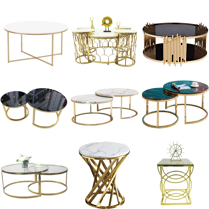 Marble Top Coffee Table Minimalist Office Home Living Room Furniture Luxury Coffee Table