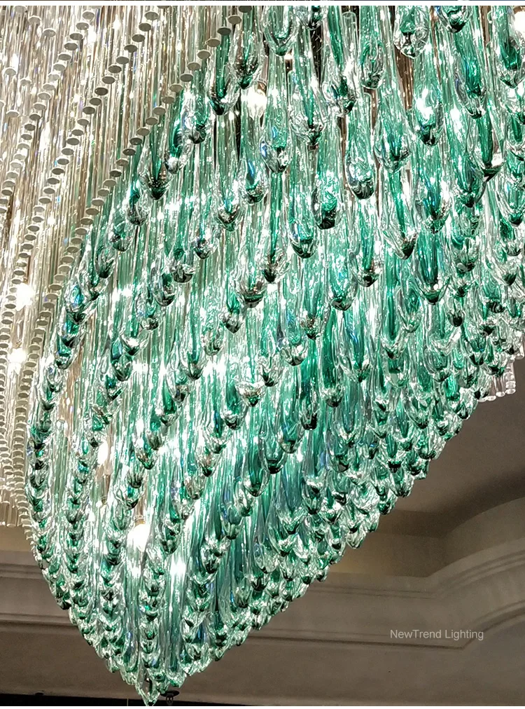 CPL-217 Custom Indoor Decorative Lamp Hotel Restaurant Banquet Hall Modern Luxury Glass LED Ceiling Light factory