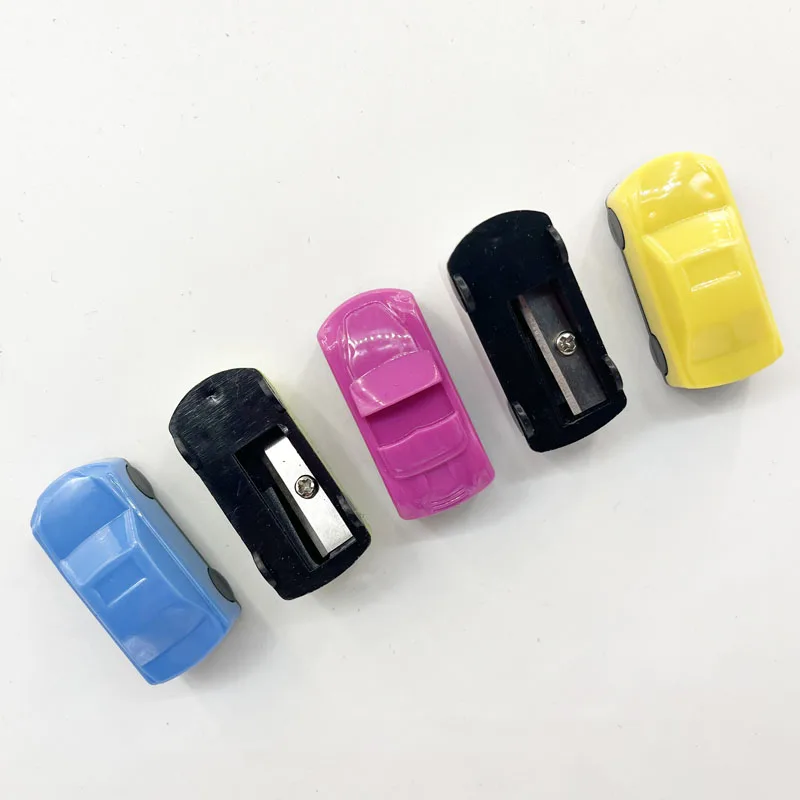 Mini Size Cheap Sharpener for Child 6 Colors Mixed Cool Car Shape Pencil Sharpener