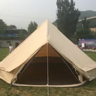 Family Cotton Tents Camping 3M 4M 5M 6M 7M Outdoor Waterproof Cotton Canvas Family Camping Bell Tent