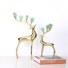 Mother Creative European Home Furnishing Mother And Child Deer Copper Ornaments