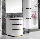 High Quality Commercial Modern Pvc Led Mirror Light Bathroom Vanities With Storage Cabinet