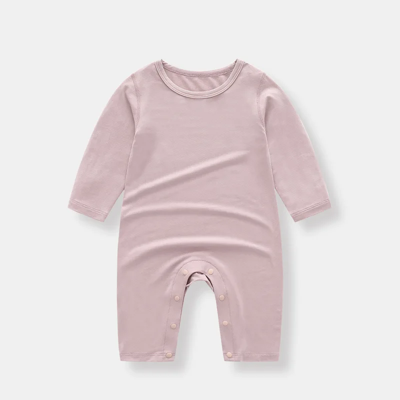 Custom Modal Thin Baby Clothes Romper Long Sleeve Summer Modal Baby Pajamas Sleepwear