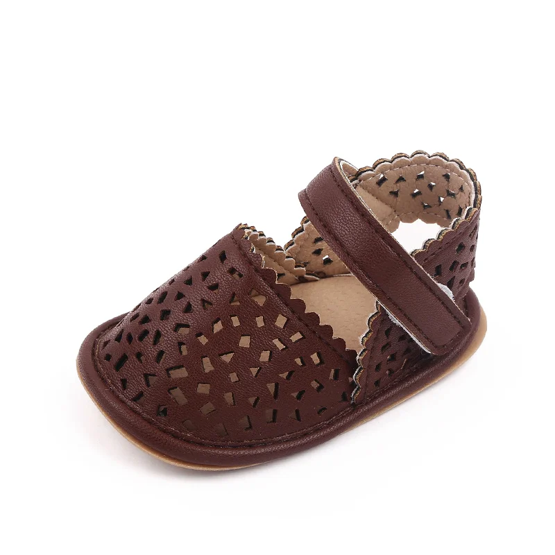 Baby Girls Summer Solid Color Hollow-out Breathable Soft Sole Non-slip Princess Walking Sandals supplier