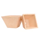 Pots Nordic Style Square Wood Grain Water Transfer Printing Indoor Table Top Flower Pots