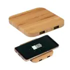 New New Arrival Bamboo Fast Wireless Charger Bedroom Led Light Charger For All Phones