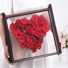 I Love You Acrylic Transparent Heart-shaped Flower Box For Lovers On Valentine's Day