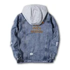 Men Jacket Custom High Quality Fashion Hooded Plain Men Jacket Jeans