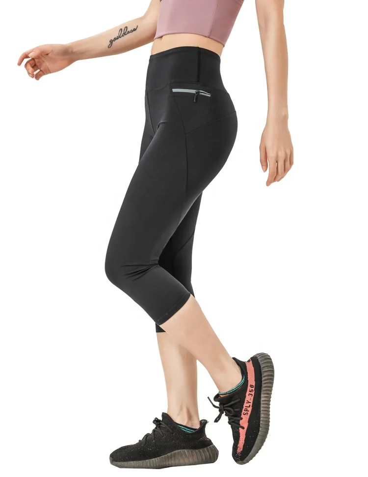 Black Yoga Gym Leggings Pants Fitness 