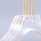 Hangers Hook Hanger Hanger Cheap Custom Logo Sturdy Transparent Acrylic Coats Hangers With Golden Hook