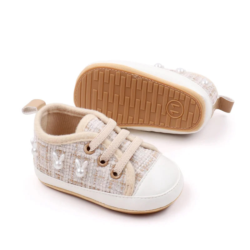 Baby Girl's Summer Spring/Autumn Casual Elastic Canvas Shoes Lightweight Breathable Anti-Slip Mary Jane Flats manufacture