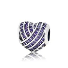 Charm Sterling Silver Dandora Heart Inlaid With Stone Charm 925 Sterling Silver Zircon Bead Pendant Charm