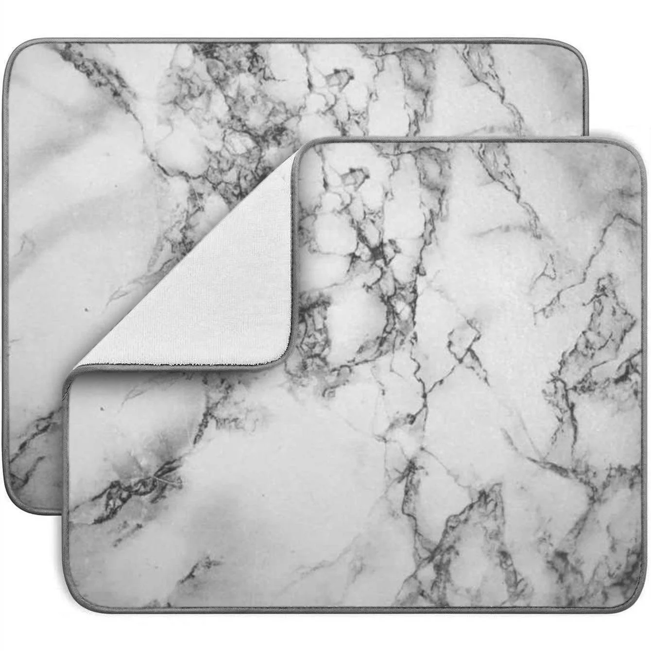 Meita Home Kitchen accessories Microfiber Highly Durable Absorbent custom drying mat white marble dish drying mat for Home