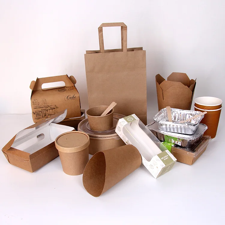 White Brown Kraft Paper Shopping Bags With Custom Logo Stamping And