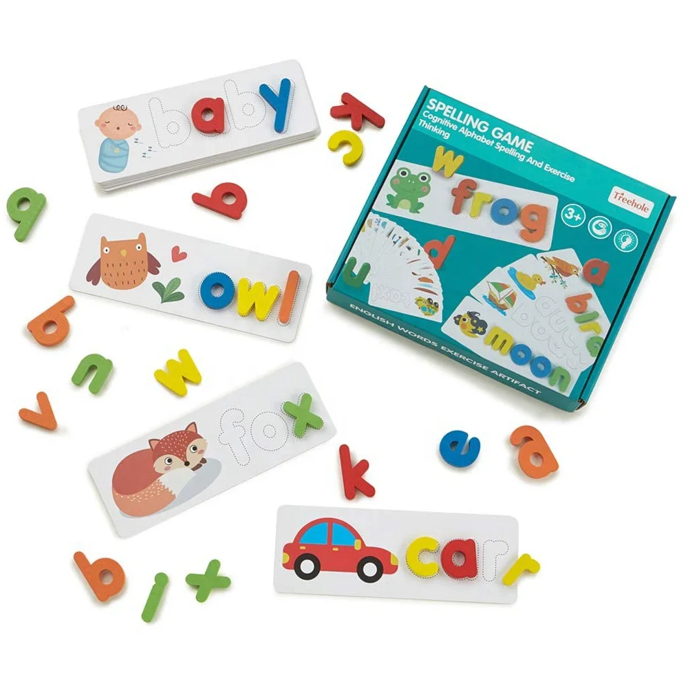 Matching Wooden Letter Game,See and Spell Learning Toy,Alphabet Puzzle Game Toy 