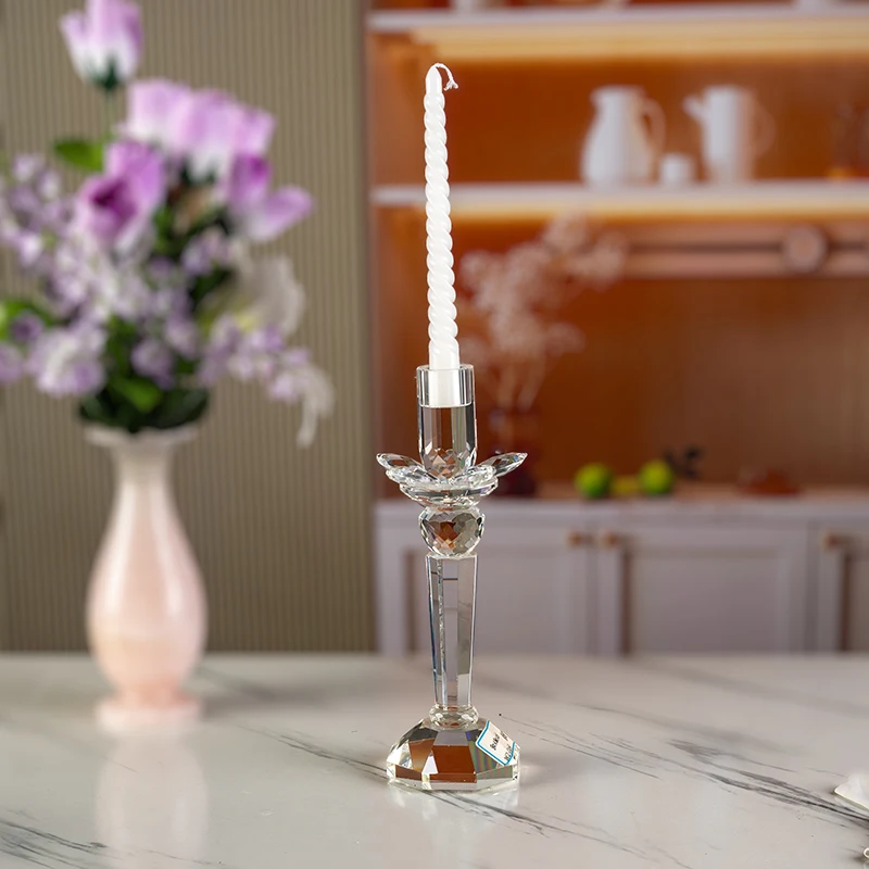 product small bridge lotus pillar candle holder elegant high end wedding furniture decoration candle holder-5