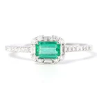 Diamond Ring Emerald Emerald Cut Diamond Ring
