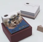 Note Cool Memo Pad Slowly Reveals Harry Potter Style Building Block 3D Note Pad