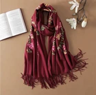 Scarves Scarves Scarf 2021 New Style Embroidery Soft Multicolor Scarves Shawls Scarf Cashmere Ladies Womens