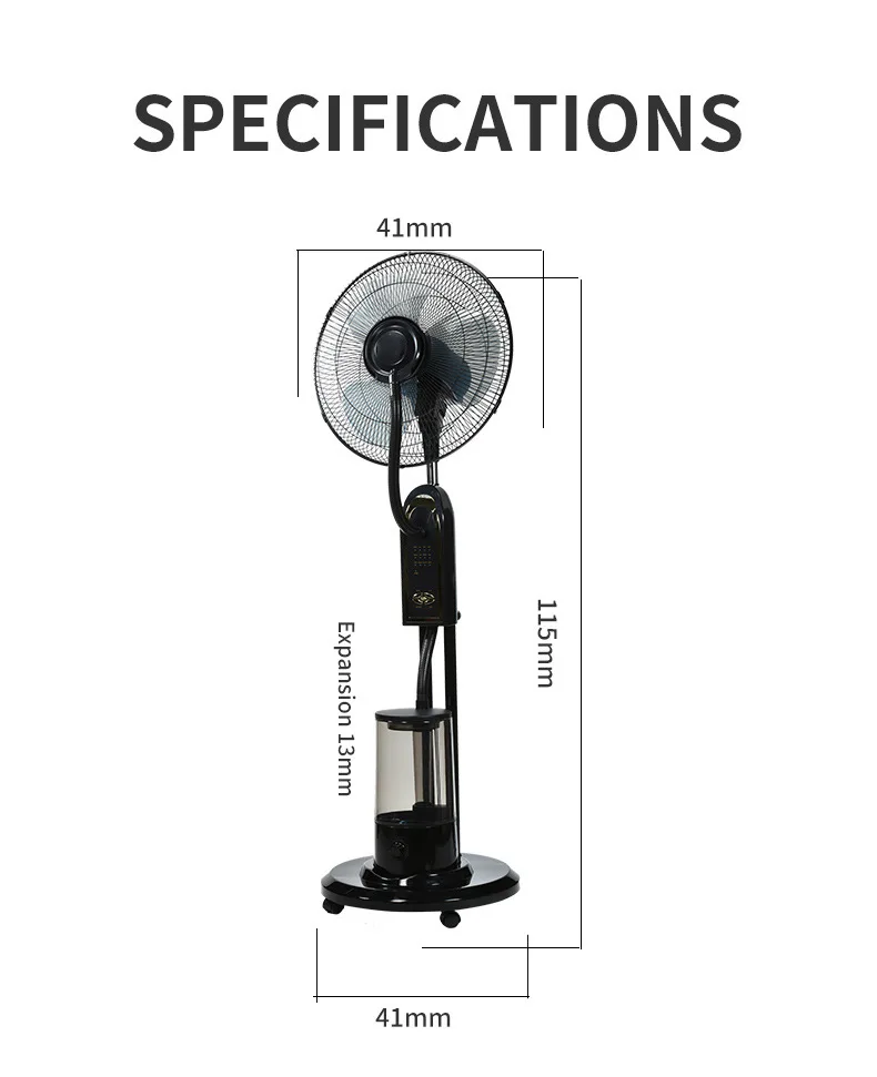 Cooling Mist Solar Fan, 75W, ABS - detail 28