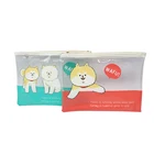 Special Design Widely Used PVC Dog Golden Transparent Zipper Bag Stationary File Pouch High Capacity