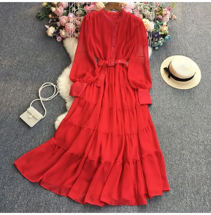 New 2023 New design solid color long sleeve maxi dress women casual dress muslim dresses clothing