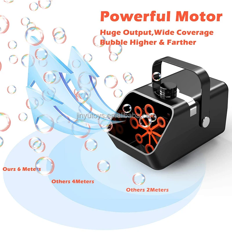 Indoor & Outdoor Party Wedding Electronic Bubble Machine Automatic Bubble Blower Portable Bubble Maker