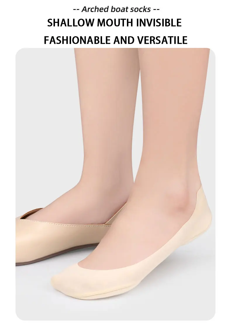 Invisible Arch Support Boat Socks Low Cut Anti Slip Pads Invisible Arch Support Boat Socks Low Cut Anti Slip Pads