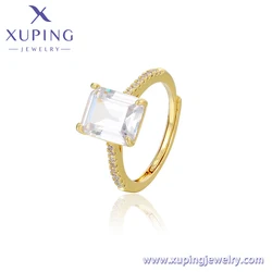 YMR-231 Xuping Jewelry Elegant Light Luxury Fashion Open Ring Adjustable Diamond 14K Gold Ladies Ring